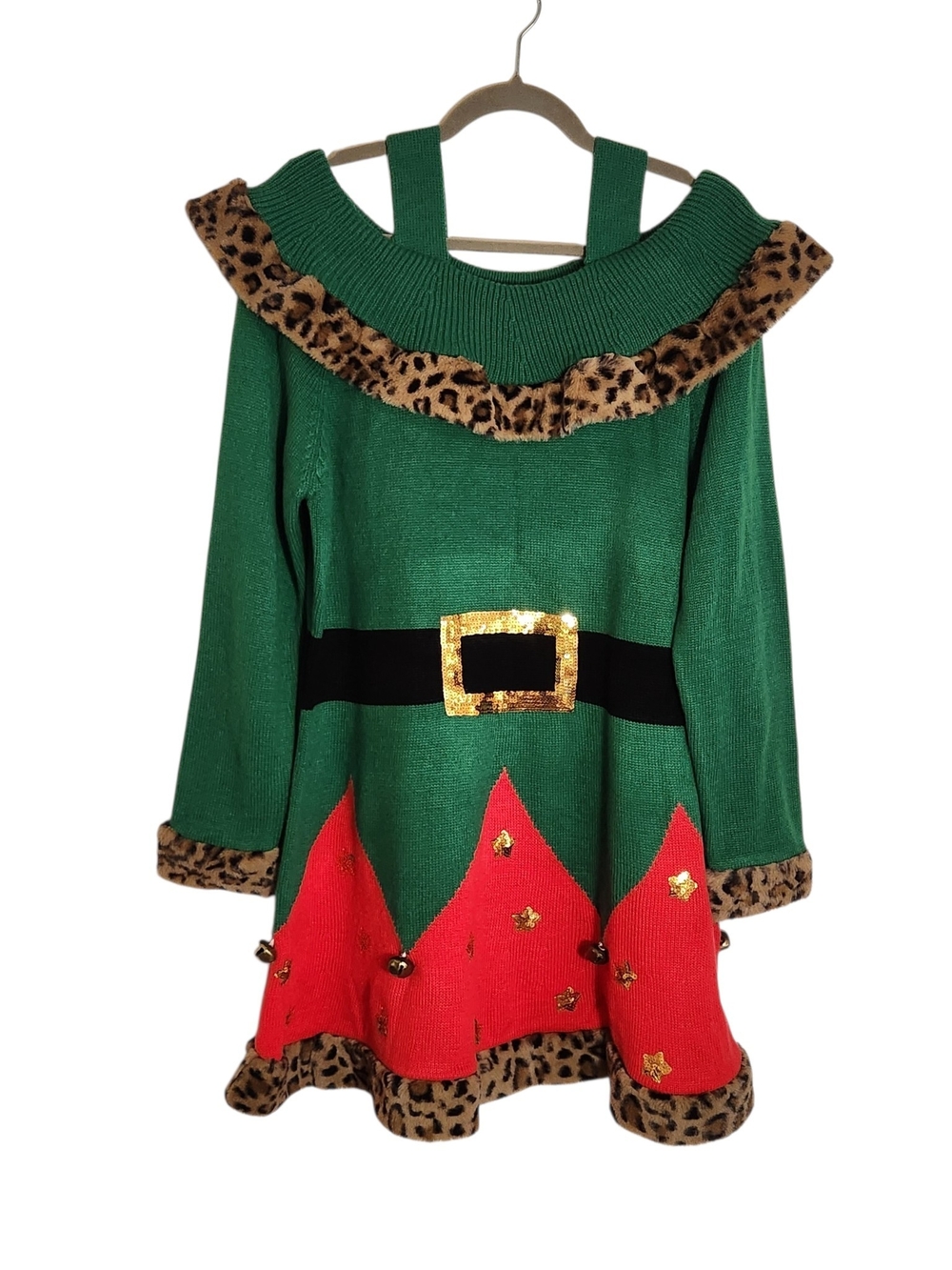 Holiday Time Green and Red Christmas Fit and Flare Dress Size XXL NWT
